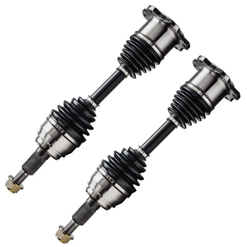 Close-up of CV axles from All In One 4x4 Front End Suspension Kit For Chevy GMC Silverado Sierra Suburban 1500 Yukon Tahoe Escalade 2002 Through 2006