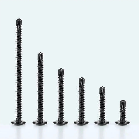 Black Self Tapping Screws Assortment Kit 190 Pieces Stainless Steel 410 Self Drilling Screws For Metal Wood Plastic With Truss Head Eight By One Half Inch Eight By Three Quarters Inch Eight By One Inch