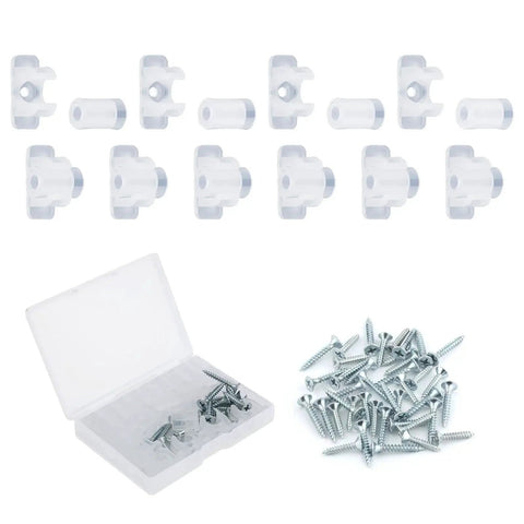 10 Pack Acrylic False Front Cabinet Clips With Screws For Kitchen Cabinets And Drawers, Includes 10 Front Clips 10 Pins And Matching Screws