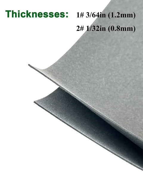 Gasket material cork-rubber sheets, gray, automotive use; two thicknesses 0.8 mm and 1.2 mm.
