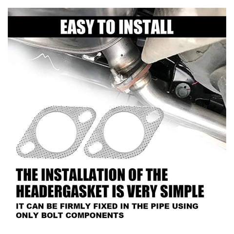Amazon 2-pack 2-inch exhaust flange gaskets, reinforced metal for 2-bolt exhaust system