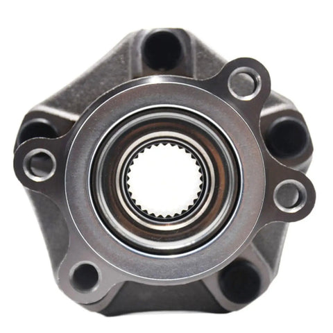 Front view of Heavy Duty Front Wheel Hub And Bearing Assembly Fits 2013 2019 Nissan Sentra NV200 2013 2017 Nissan Leaf And 2015 2018 Chevy City Express 5 Lug OE Direct Replacement With Low Runout For Quiet Smooth Rides