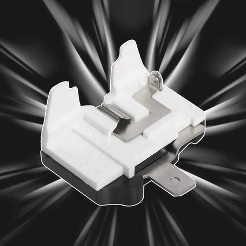 3 Pin 125W Refrigerator Start Relay And Thermal Overload Protector for mini fridges, close-up view on abstract background