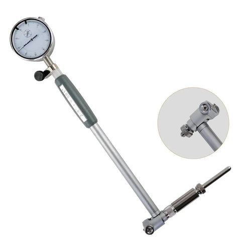 Front view of Dial Indicator Bore Gauge 2 To 6 Inch Range With 0.001 Inch Accuracy, 6 Inch Stem, Carbide Anvils for machinists.