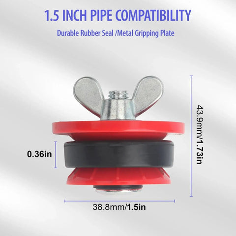 One And A Half Inch Mechanical End Of Pipe Gripper Plug For Pressure Testing And Temporary Sealing, 1.5-inch side view