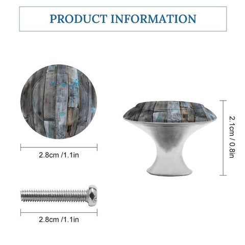 Nautical Wood Plank Cabinet Knobs With Screws Dope Round Crystal Glass Pulls On Stainless Steel Base 2 Pack size dimensions
