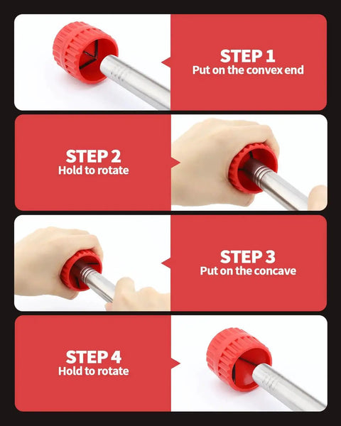 Step-by-step guide using 4 Piece 4 In 1 Copper Pipe Cleaning Kit With Reamer And Deburring Brush For 1/2 And 3/4 Inch PVC PPR Brass Aluminum Pipes