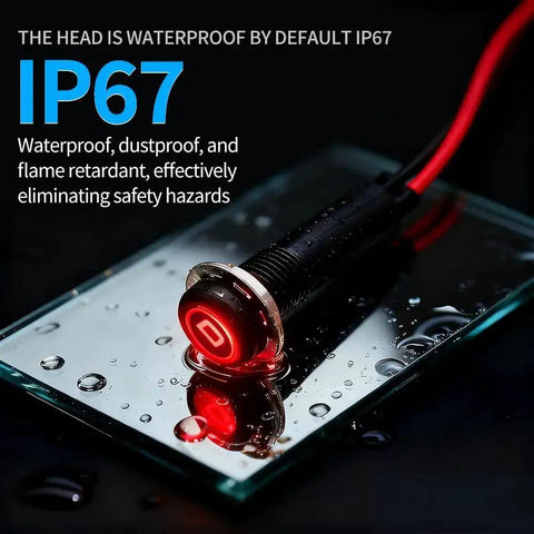 180 Changeable Symbols LED Indicator Light 12V-24V IP67 waterproof on wet surface with red glow