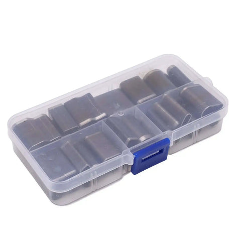 Boxed set of Versatile Hollow Punch Cutter Set With 24 Shape Styles For Small Leather Craft Projects, clear case with steel punches