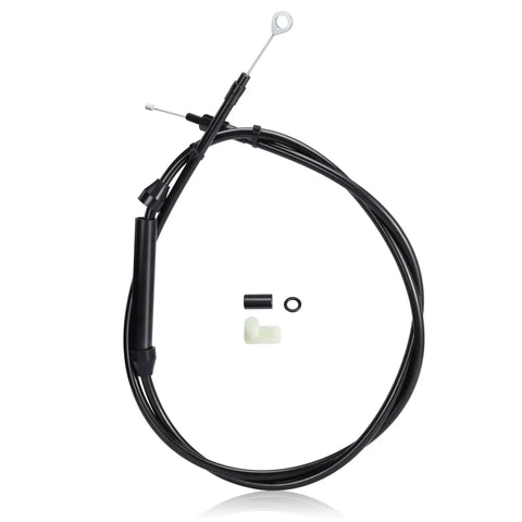Harley extended clutch cable kit, 64 11/16 in, black with end fitting and 3 small hardware pieces