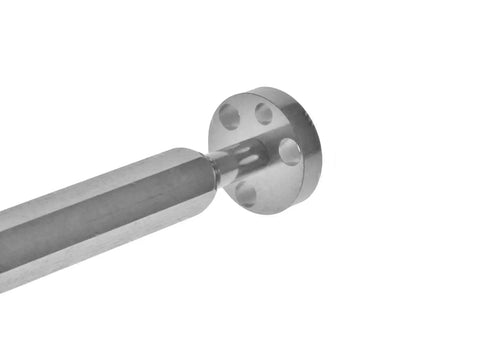 Aluminum 12-inch camshaft installation handle with a round flange and four holes.