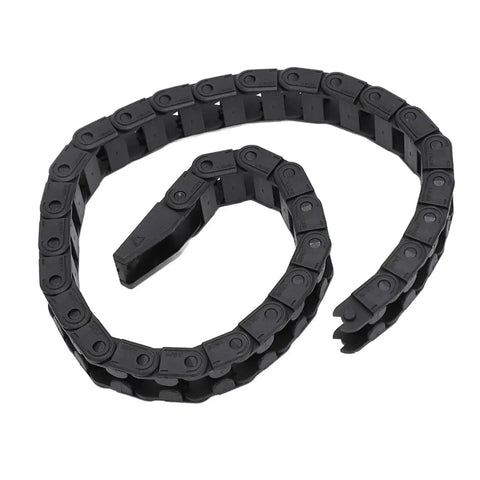 3D Printer Drag Chain 16.9 Inch Kit For Bamboo P1P Cable Carrier, ABS material, black, coiled, low noise quiet operation
