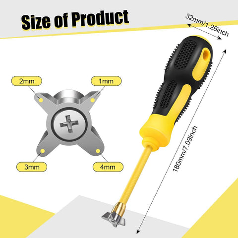 4 In 1 Grout Removal Tool Scraper With Tungsten Carbide Head Durable Alloy Grout Cleaner for tile joints with size dimensions