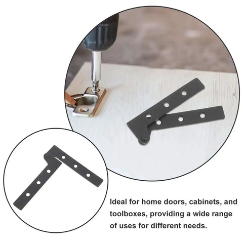 Heavy Duty Thickened Pivot Door Hinges 2 Pack Built Tough Stainless Steel Hidden Cabinet Hinges for doors and cabinets installation