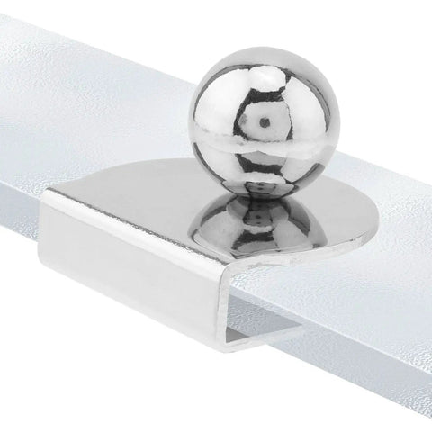 Glass Door Pull Handle Set For Glass Showcases Cabinets And Drawers No Drilling Clip On 5 To 8 Mm Glass With Double Screws