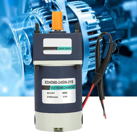 Beefy 24V 60W Metal Gear DC Gear Motor With Adjustable Speed 210 RPM Output Reduction 10 To 1 linear motion actuator front view