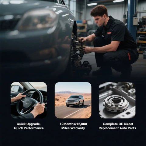 Mechanic installing Wheel Bearing 1 Piece Replacement For Mitsubishi Mirage 2000 2002 And Lancer 2002 2007 Fits Front Or Rear Hub