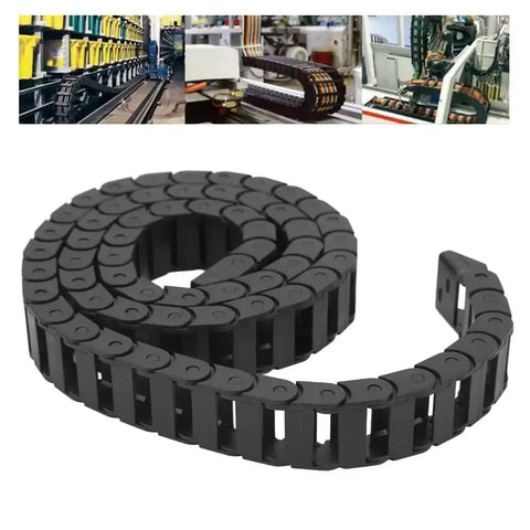 Rugged Nylon Cable Carrier 1 Meter Drag Chain For CNC Machines With End Connector Built To Last From PA66 Tough And Durable