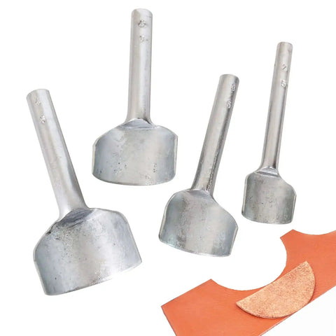 Half Round Leather Edge Cutter Punch Tool Set For Belts Wallets Card Cases Watchbands And Handbags 10 Pcs 5mm To 50mm Blade Widths