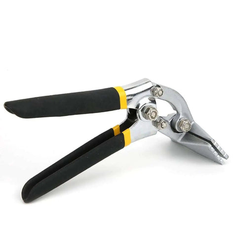Pro Grade Heavy Duty Sheet Metal Bender with straight and curved handle and all steel construction with nickel plated finish