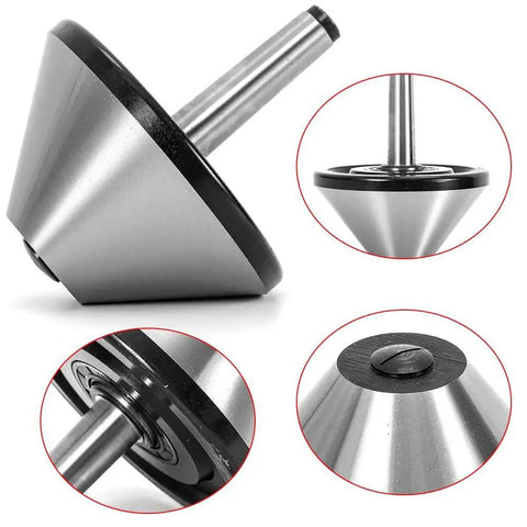Bull Nose Live Center MT3 Morse Taper 75 Degree Triple Bearing Lathe Centering Tool Alloy Steel Tailstock shown in detail
