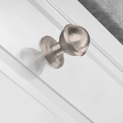 Back Plate For Cabinet Hardware In Satin Nickel Finish, Heavy Duty Metal Reinforcement Plate With Two And Three Quarters Inch Diameter Installed