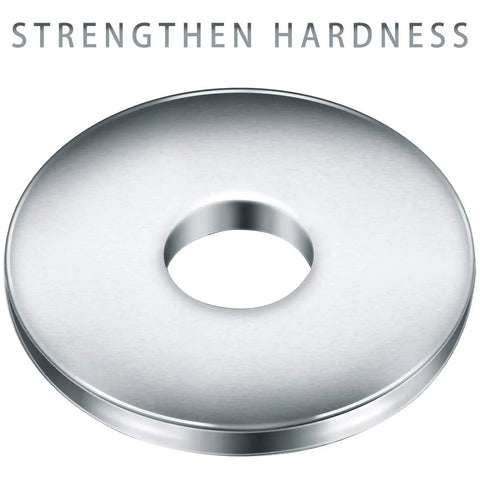 Go-kart clutch lock washer, round brushed steel disc with central bore.