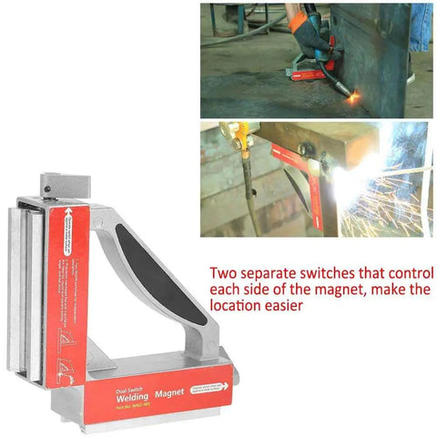 90 Degree Magnetic Welding Fixture With Switchable Arm And Bottom V Design for precise alignment in cutting and welding projects