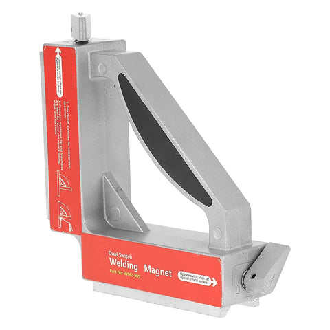 Workhorse Dual Independent Magnetic Welding Fixture With 90 Degree V Groove Base for Precise Right Angle Welding and Cutting