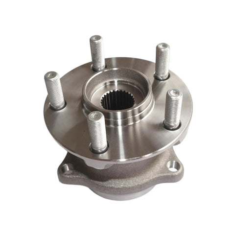 Rear Wheel Bearing Hub Assembly With ABS For Subarus And More, 5 Lug, Direct Fit Replacement, front view.