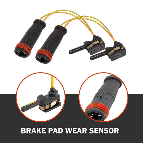 Brake pad wear sensor set, black with yellow wires, 4-pack for E350 W211/W220 C300/C350 (Amazon)