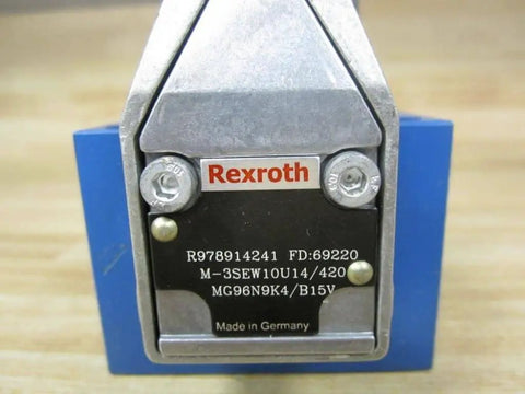 Proportional hydraulic solenoid valve M-3SEW10U14 size 10 single unit 80/96 VDC 30W control spool assembly R978914241