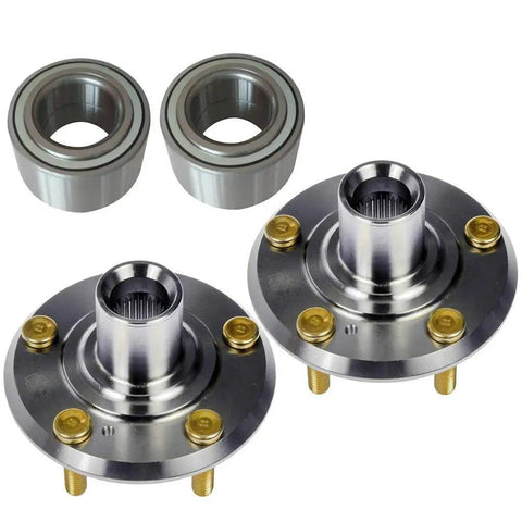 2 Pack Front Wheel Bearing And Hub Assembly With 5 Lug Fits 2002 to 2005 Dodge Neon And 2003 to 2010 Chrysler PT Cruiser Heavy Duty Low Runout Quad Lip Seal For Noise Reduction And Smooth Ride