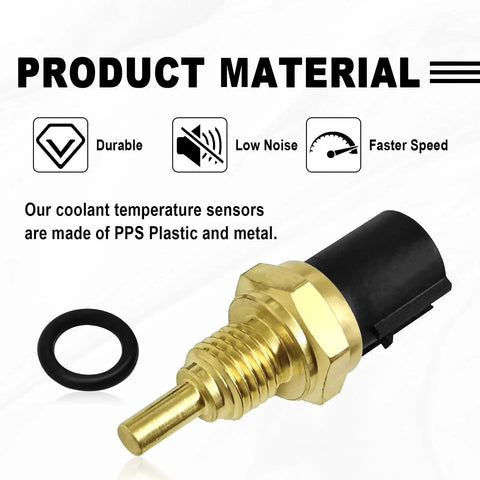Engine Coolant Temperature Sensor Replacement For Honda Civic Del Sol CR V Pilot Insight Accord Odyssey And More Replaces 37870PJ7003 TX37 37870PK2015 37870PJ5003 displayed with PPS plastic and metal composition