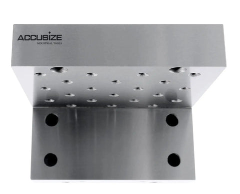 Rugged Machinist Grade 6x6x4 Inch Precision Angle Plate For Milling And Drilling Solid One Piece Steel Ground Flat To.0002 Inch