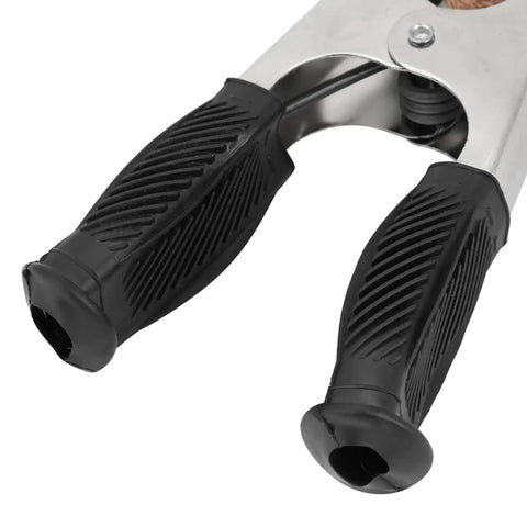 Heavy Duty 500 Amp Welding Ground Clamp With Braided Copper And Rubber Grip, Beefy Bite For Arc And Manual Welders
