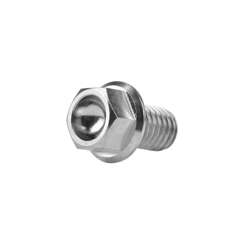 Close-up of a single Titanium Flange Bolts M6x10mm, Grade 5 6Al4V Ti Alloy, showing flange and thread design.