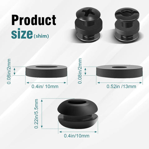 DIY Chicago Screw Hardware Kit For Kydex And Leather Holsters Knife Sheaths And Belt Clips Black 20 Sets Includes Phillips Truss Heads