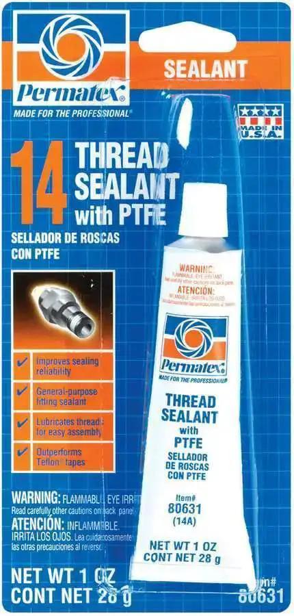 Front view of 1 Oz Thread Sealant With Teflon For Plumbing And Automotive Threads Heavy Duty Leak Proof Sealant Easy Apply