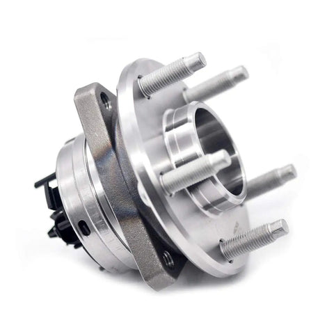 Front Wheel Hub And Bearing Assembly With ABS, 5 Lug, Direct Fit For 2004-2012 Chevrolet Malibu, side view.