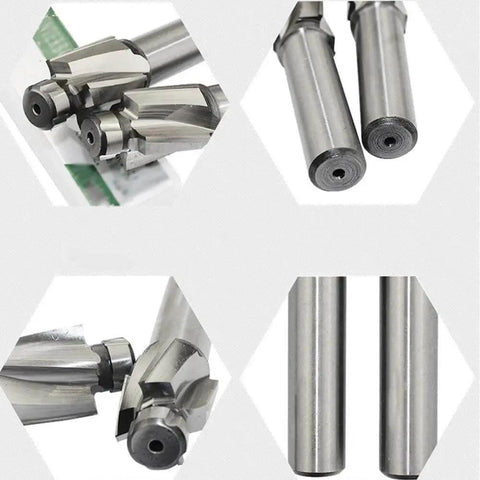 Versatile 5 Piece Counterbore Set for Milling Copper Aluminum Steel Cast Iron, M3 M4 M5 M6 M8, 4 Flute High Speed Steel End Mills