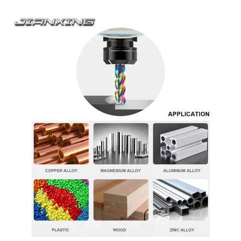 Extra Long 1 Quarter Inch Carbide Square End Mill 4 Inch Overall Length 3 Flute HRC 55 DLC Coated CNC Router Bit For Aluminum Copper Alloy Plastic Wood Plywood MDF Oak Hardwood Pro Grade applications example