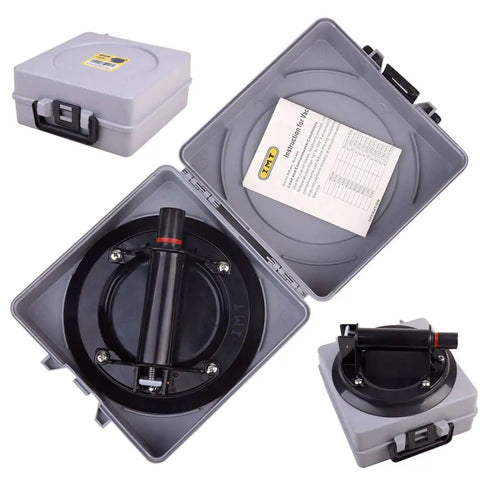 8 Inch Glass Vacuum Lifter With Handle For Granite Glass And Stone Heavy Duty Suction Cups 240 Lbs Load Capacity Includes Free Case