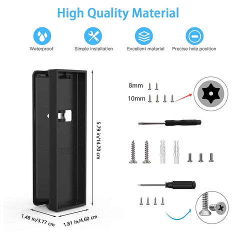 Doorbell Mount For Eufy Security Video Doorbell E340 0 To 35 Degree Adjustable Corner Mount With Tamper Resistant Torx Screws
