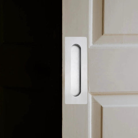 7 Inch Recessed Flush Finger Pulls For Pocket Door Sliding Door Hardware In Brushed Stainless Steel Rectangular 2 Pack Durable 304 Stainless Steel Rust Resistant Fingerprint Resistant Recess Mount