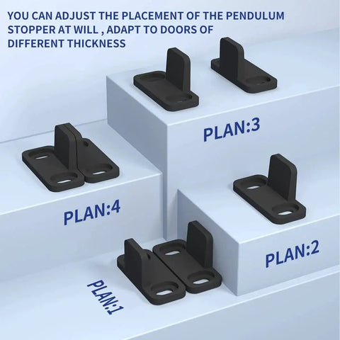 Sliding Barn Door Floor Guide Aluminum T Guide Floor Mounted Bottom Guides Heavy Duty Barn Door Hardware Adjustable For Sliding Closet Doors Black 4 Pack Prevents Swinging And Keeps Door Aligned With Smooth. Image shows different placement options.