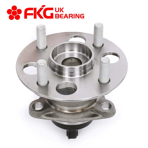 Front view of Rear Wheel Bearing Hub Assembly Pair For 2006 2014 Toyota Yaris And 2012 2015 Prius C, 4 Lug, OE Quality