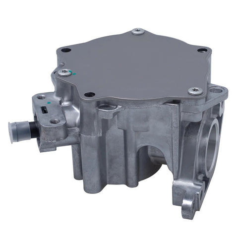 Brake vacuum pump 06J145100C, aluminum housing with gray finish and mounting flange