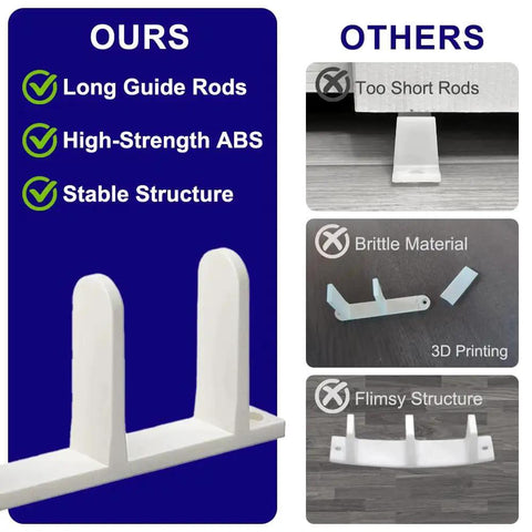 Comparison of Durable ABS Sliding Closet Door Floor Guide For One And Three Eighths Inch Thick Doors with alternative products.