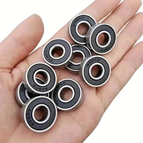 608RS ball bearings, 10 pcs, 8x22x7mm, double rubber sealed skateboard bearings